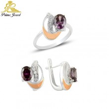 Altın +Gümüş Zirkon Taşlı Set